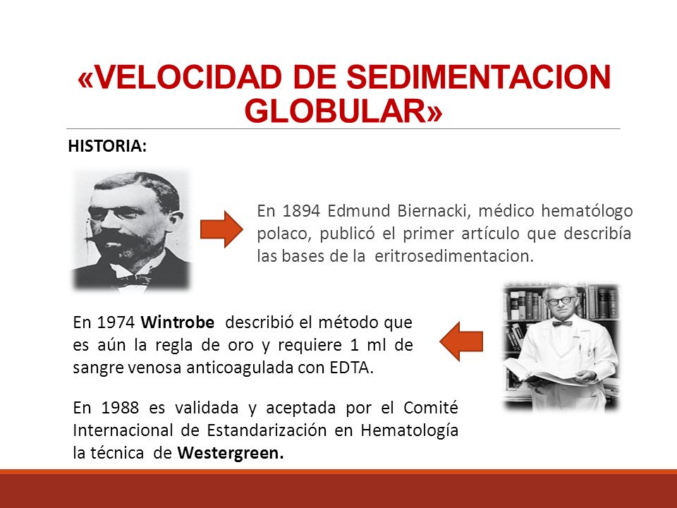 aumento de la velocidad sedimentacion